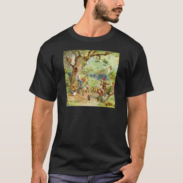 Camiseta Gnomos, Elfos e Fadas na Floresta Mágica (Frente)
