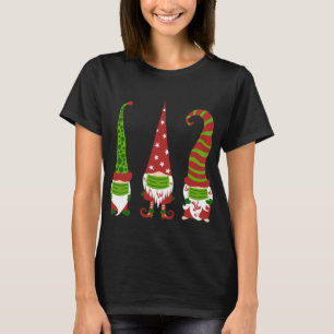 Camiseta Gnomos Enfrentam Máscara Combinação Festa de Natal