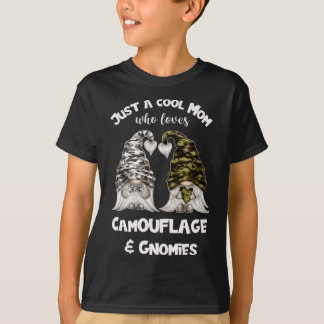 Camiseta Gnomos Engraçados De Camuflagem Para Legal Mãe - G