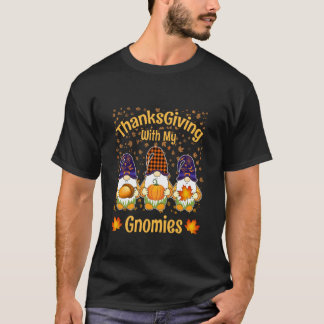 Camiseta Gnomos engraçados de outono Folhas de outono Dia d