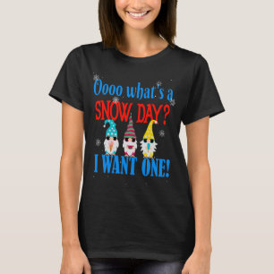 Camiseta Gnomos Engraçados do Dia da Neve de inverno querem