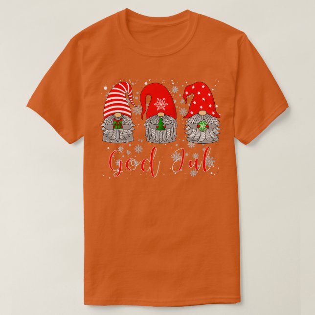Camiseta Gnomos escandinavos Deus Jul Tomte Christma Sueco (Frente do Design)