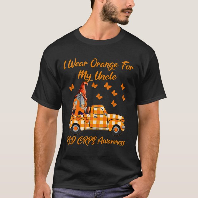 Camiseta Gnomos Eu Visto Laranja Para Meu Tio RSD CRPS Awar (Frente)