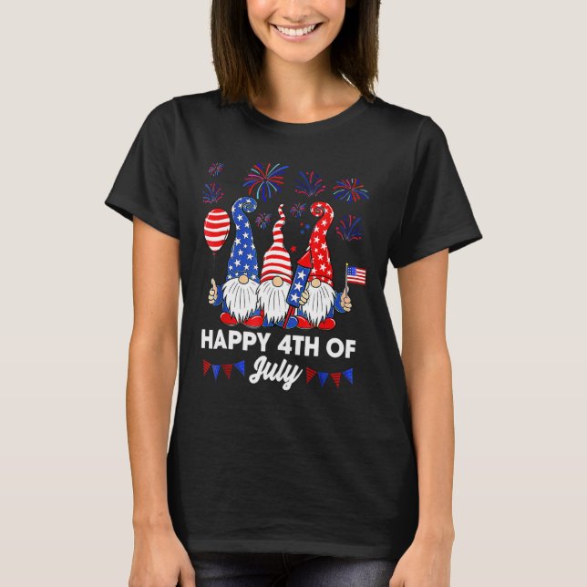 Camiseta Gnomos Feliz 4 De Julho  (Frente)