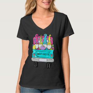 Camiseta Gnomos felzs pascoa Cute Com Coelhinhas Orelhas Hu