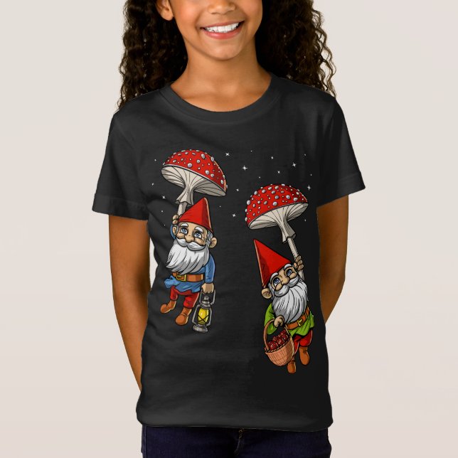 Camiseta Gnomos Florestais Hippie Mushroom Nature Fungi Psy (Frente)