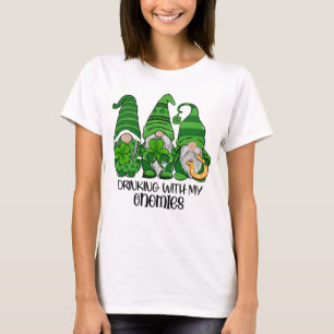 Camiseta Gnomos Gnomies Verdes do Dia de São Patrício