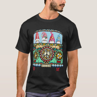 Camiseta Gnomos hippie engraçados dirigindo a paz acampando