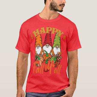 Camiseta Gnomos lindos Abóbora outono Feliz Queda Vocês Obr