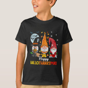 Camiseta Gnomos Lover Halloween Feliz Natal Feliz Hallo