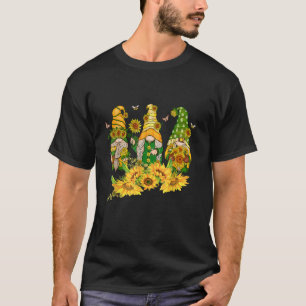 Camiseta Gnomos Num Jardim De Girassol Primavera De Verão F