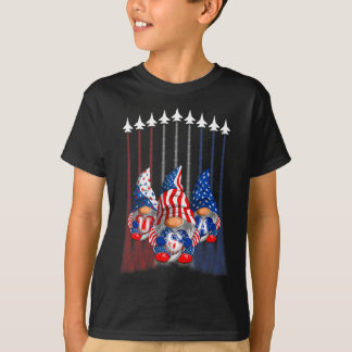 Camiseta Gnomos Patrióticos Americanos Dia Da Independência