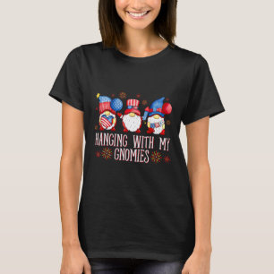 Camiseta Gnomos Patrióticos Em 4 De Julho Ficando Com Meu G