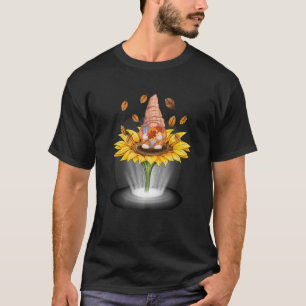 Camiseta Gnomos Queda Árvore Folha Outono Ação de Graças Be