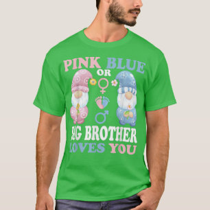 Camiseta Gnomos Rosa Ou Azul Grande Irmão Te Ama Gen