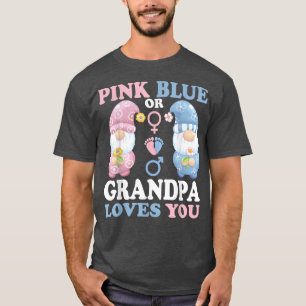 Camiseta Gnomos Rosa Ou Azul Vovô Te Ama Sexo Bebê