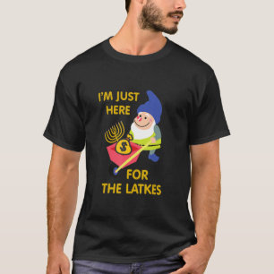 Camiseta Gnomos Shalom Estou Aqui Apenas Para Os Latkes Han