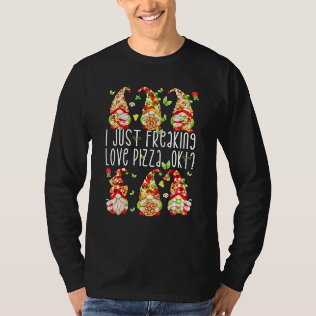 Camiseta Gnomos Sobre Pizza - Eu Só Pizza De Amor (Frente)