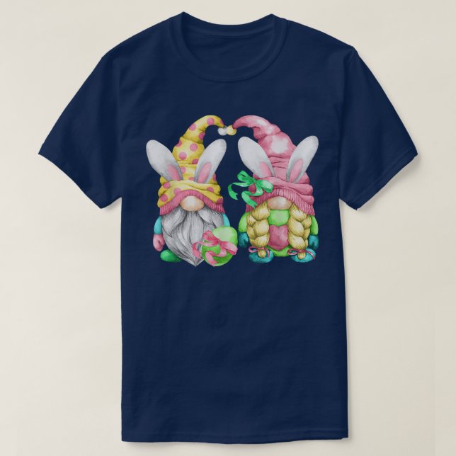 Camiseta Gnomos Únicos De Orelha Para Mulheres E Jardineiro (Frente do Design)