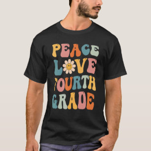 Camiseta Gnoovy Retro Vintage Peace Love Quarto Grau