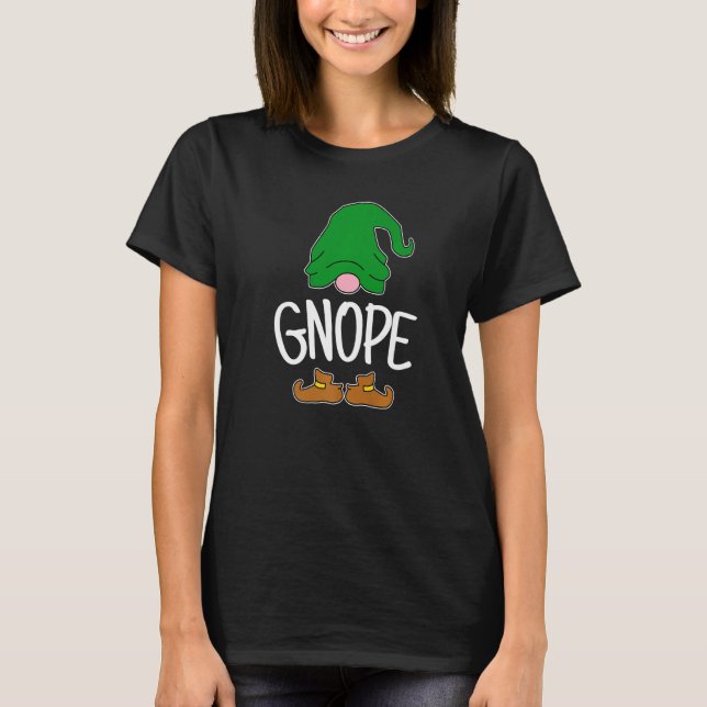 Camiseta Gnope Tomte Garden Gnome Scandinavian Sweden Nope  (Frente)