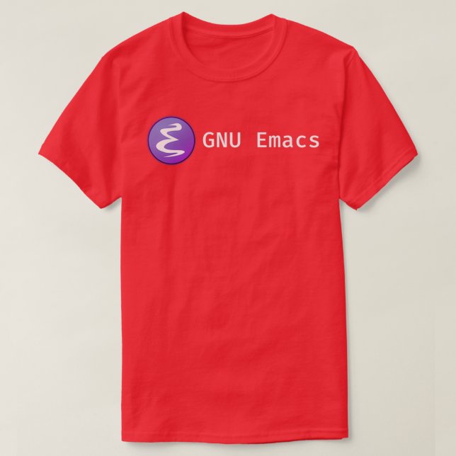 Camiseta GNU Emacs (Frente do Design)