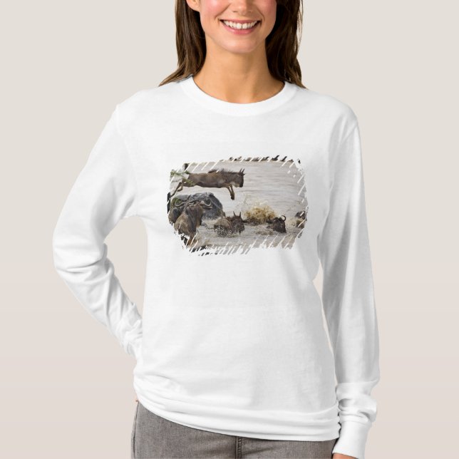 Camiseta Gnús saltando para o rio Mara (Frente)