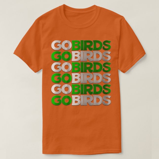 Camiseta GO BIRDS Chrome Chant (Frente do Design)