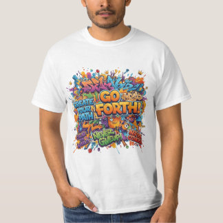 Camiseta "Go Forth" Graffiti Pop Art Tee