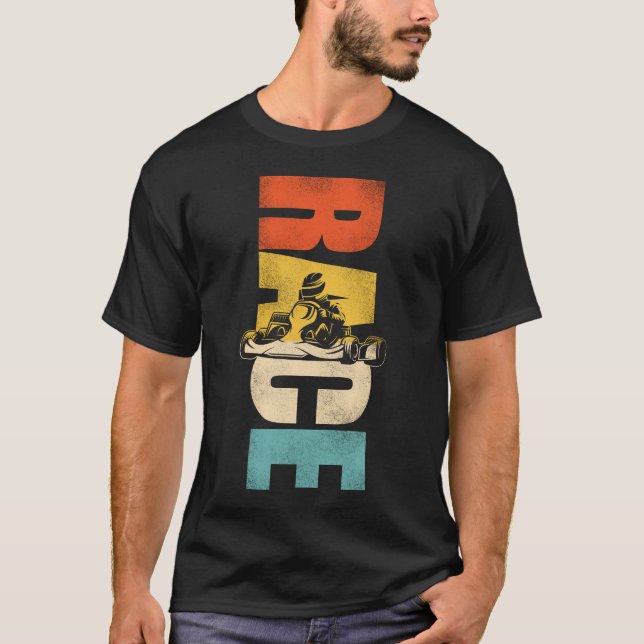Camiseta Go Kart Race Retro Vintage (Frente)