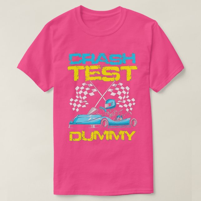 Camiseta Go Kart Racing Crash Test Dummy Go Kart Racer (Frente do Design)