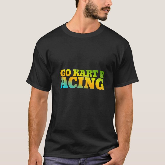 Camiseta Go Kart Racing Projetado Com Cores Da Natureza (Frente)
