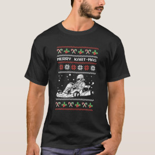 Camiseta Go Kart Ugly Feliz de Natal Kart-Mas Karting Moto