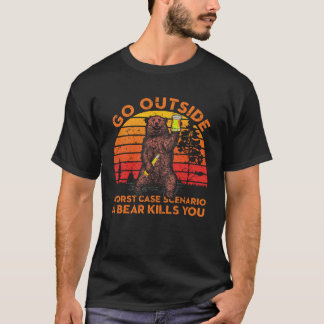 Camiseta Go Outside Worst Case Scenario A Bear Kills You Ap