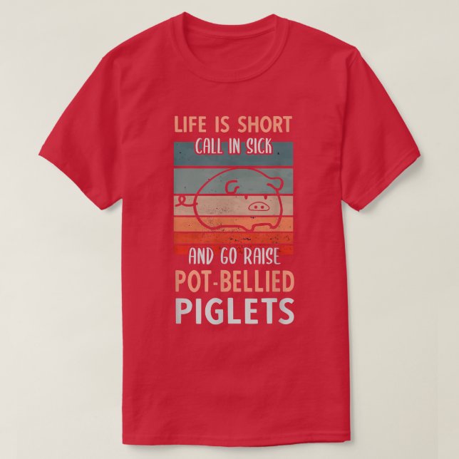 Camiseta Go Raise Pot Bellied Piglets - Pig Keeper Outfit P (Frente do Design)