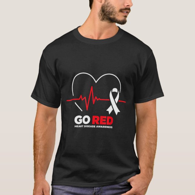 Camiseta Go Red For Women American Chd Heart Disease Month  (Frente)