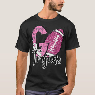 Camiseta Go Trojans School Sports Fan Spirit Cancer