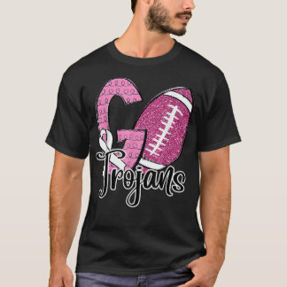 Camiseta Go Trojans School Sports Fan Spirit Cancer