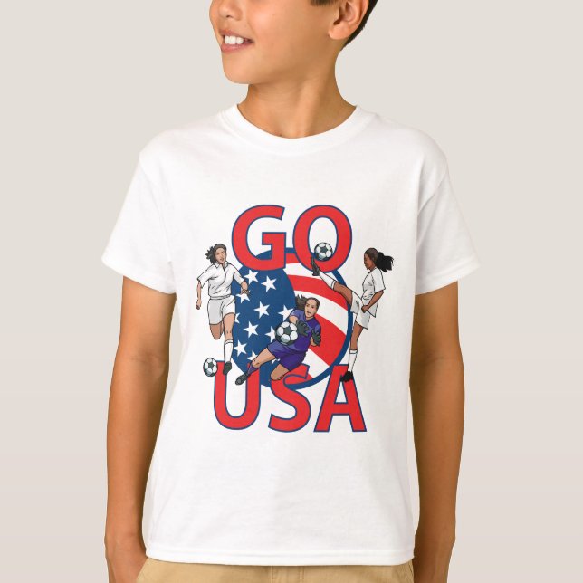 Camiseta Go USA Womens Soccer (Frente)