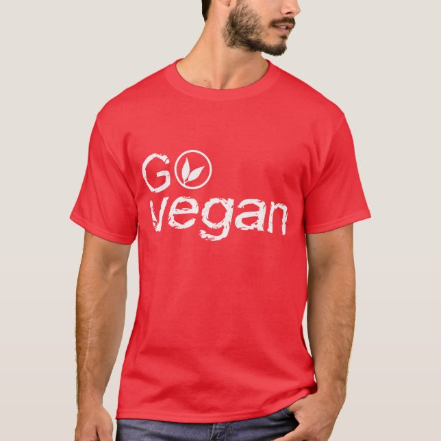 Camiseta Go Vegan - basic T-shirt (Frente)