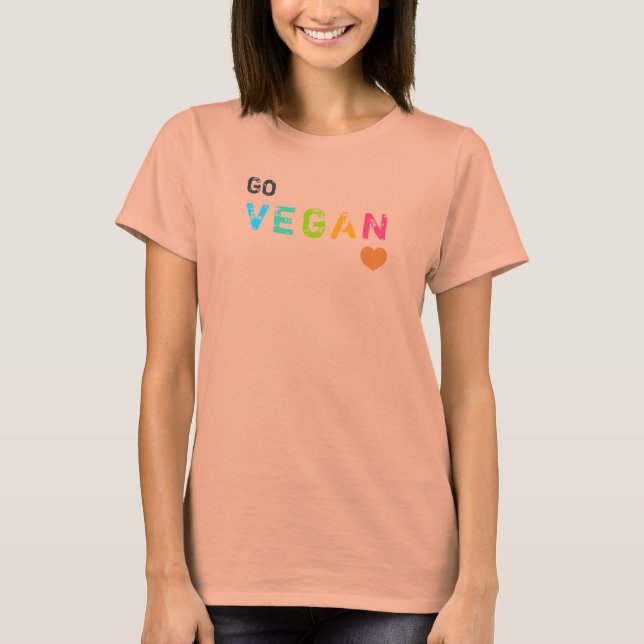 Camiseta GO vegan - branco - personalizado (Frente)