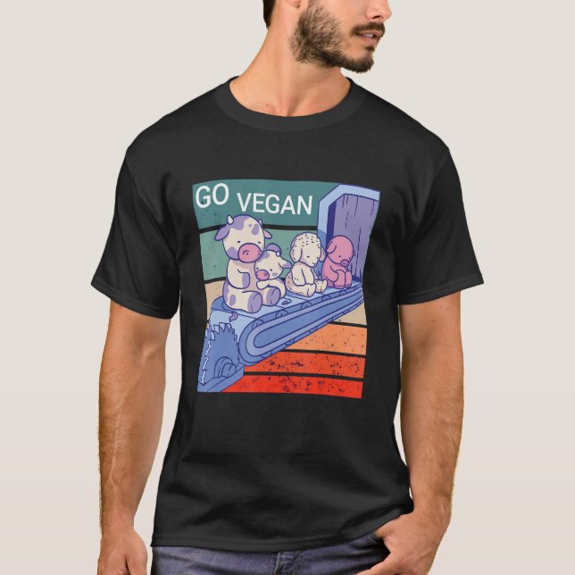 Camiseta Go vegan, poor Animals (Frente)