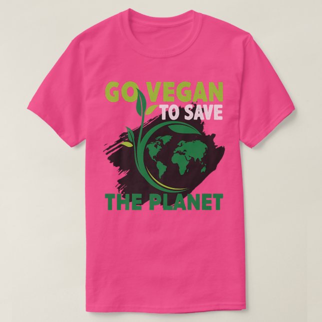 Camiseta Go Vegan To Save Planet Vegan Food Healthy Lifesty (Frente do Design)