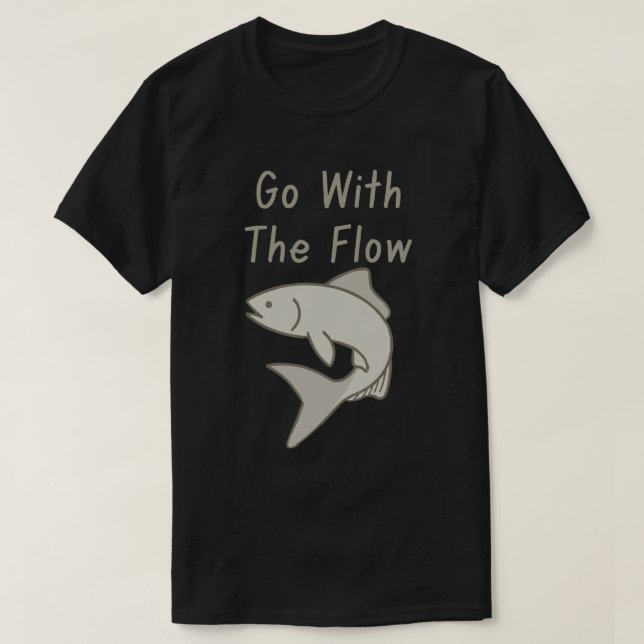 Camiseta Go With The Flow Fish (Frente do Design)
