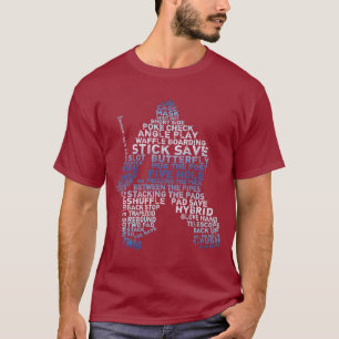 Camiseta Goalie Calligram do hóquei