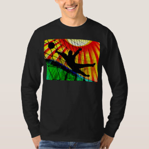 Camiseta Goalie do futebol do Sunburst e da rede