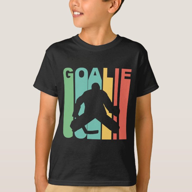 Camiseta Goalie retro do hóquei (Frente)