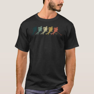 Camiseta Goalie Vintage Retro da Equipe do Jogador de Hóqu