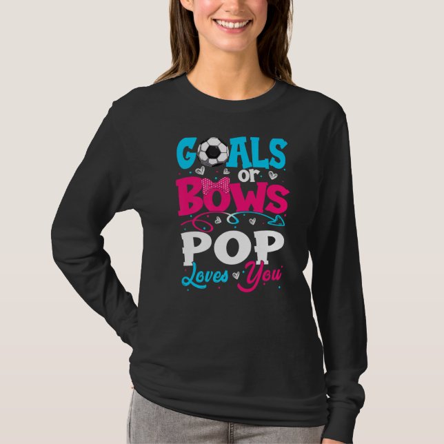 Camiseta Goals Or Bow Keeper Of Gender Pop Loves You Reveal (Frente)