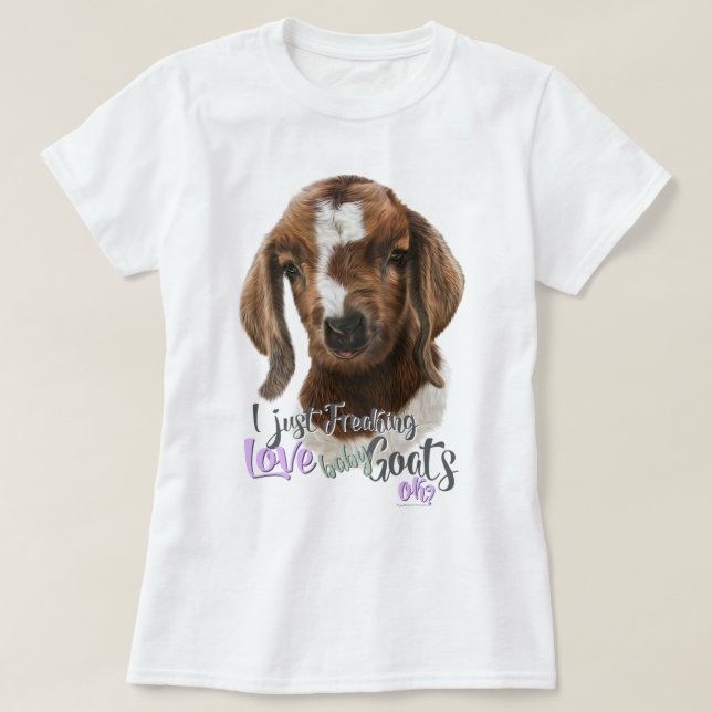 Camiseta GOAT AMVE | Eu apenas assusto amor bebezinho OK (Frente do Design)